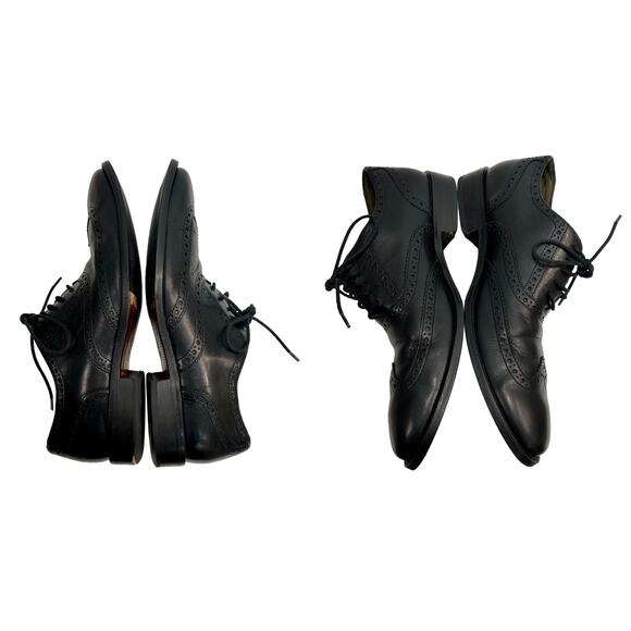 Cole Haan Men\'s Black Leather Wingtip Oxfords Brogues | 9.5 M main image 9